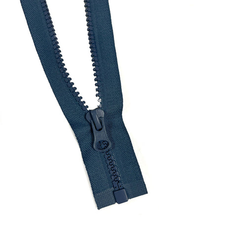 Krampenschienen Reißverschluss Teilbar 65 cm Rauchblau