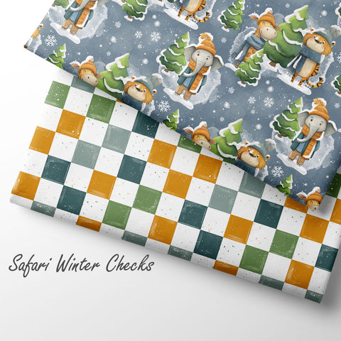 French Terry Safari Winter Checks 3103 (Bio) VORBESTELLUNG