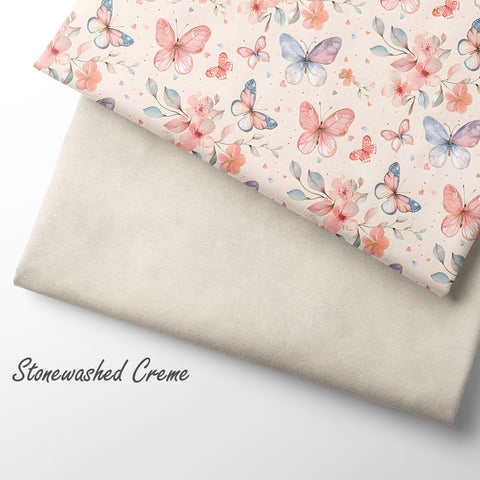 French Terry Stonewashed Creme (Bio) VORBESTELLUNG