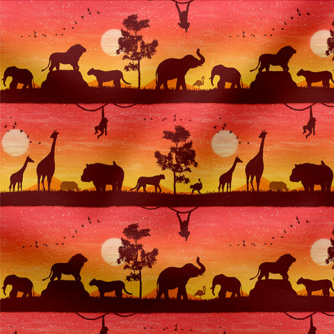 Jersey Stoff Sunset Savannah 2845 (Bio) Rest 150 cm