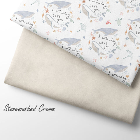 French Terry Stonewashed Creme (Bio) VORBESTELLUNG