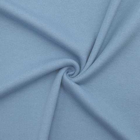 Feinripp Bündchen Helles Frostblau 003