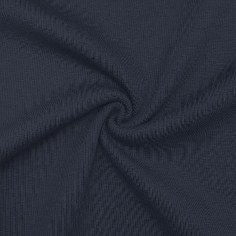 Feinripp Bündchen Marineblau 008