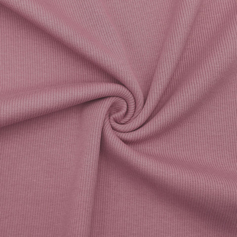 Feinripp Bündchen Dunkles Altrosa 013