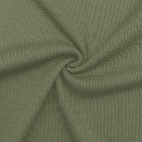 Feinripp Bündchen Smokey Oliv 027
