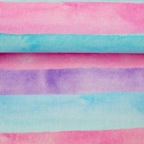 Musselin Double Slup Watercolour Stripes 200261