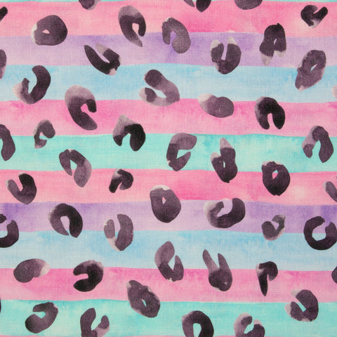 Musselin Double Slup Watercolour Stripes Leo 300261