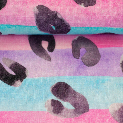 Musselin Double Slup Watercolour Stripes Leo 300261