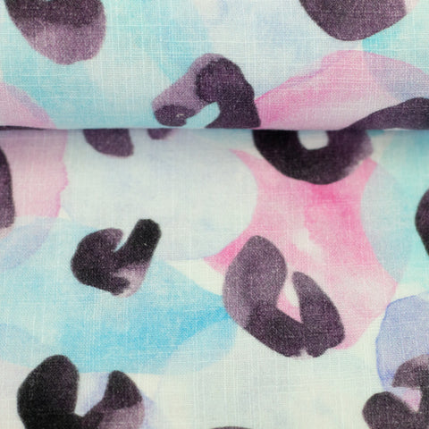 Musselin Double Slup Watercolour Dots Leo 400261