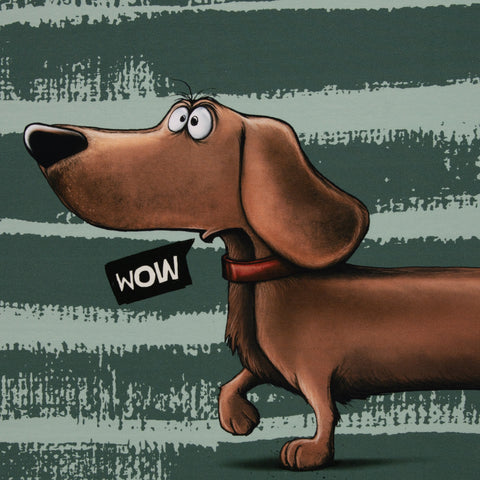 French Terry Dachshund Berny Panel