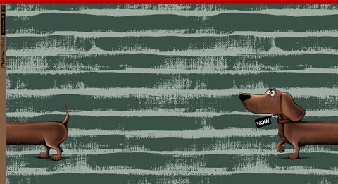 French Terry Dachshund Berny Panel