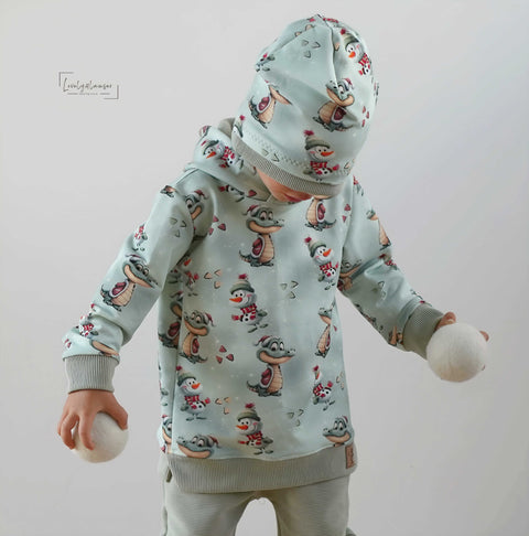 French Terry Krok and Frosty Grün 3024 (Bio) VORBESTELLUNG