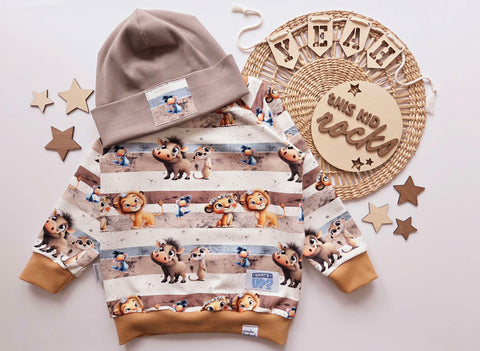 French Terry König Crew Gestreift 2884 (Bio)