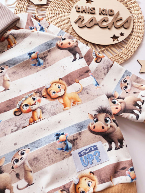 French Terry König Crew Gestreift 2884 (Bio)