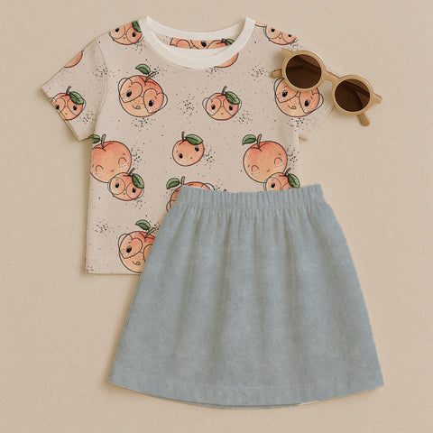 Jersey Stoff Nerdie Peach 2837 (Bio) VORBESTELLUNG