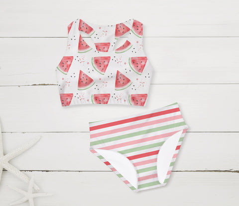 Sport/Badelycra UPF 50+ Kombistreifen Melonenliebe Dots VORBESTELLUNG