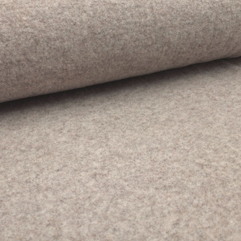 Merino Woll Fleece Creme meliert 520
