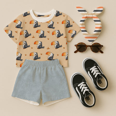 Jersey Stoff Tucan (Bio) VORBESTELLUNG