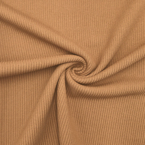 Waffelstrick (Waffeljersey) Dunkles Camel 550