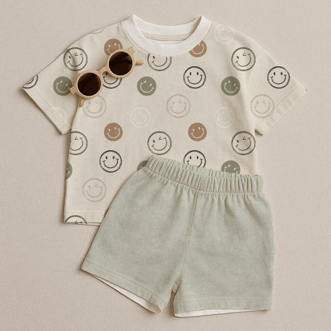 Jerseystoff Always Smiling Green Neutral (Bio)