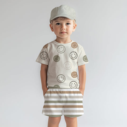 Jerseystoff Always Smiling Green Neutral (Bio)
