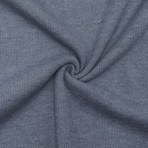 Feinripp Bündchen Grey Blue melange 907