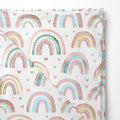 Musselin Double Gauze Aquarell Rainbows (Hearts) (Bio)