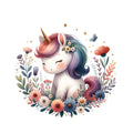 Bügelbild Awesome Flower Unicorn MINI