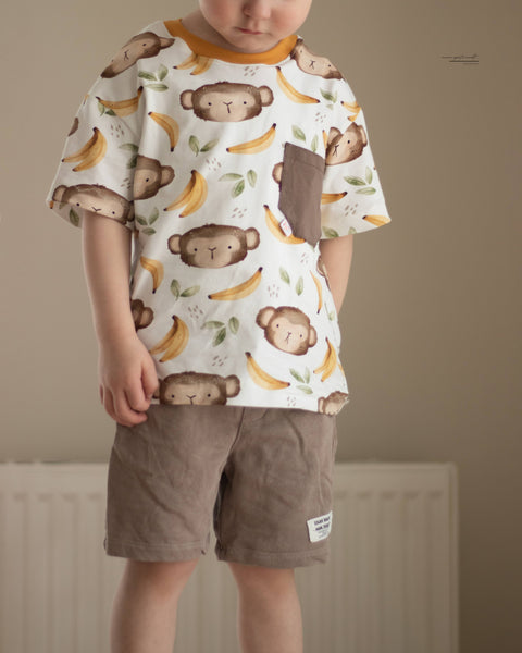 Jerseystoff Banana Monkey 3578 (Bio)