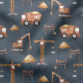 Jerseystoff Baustelle Dunkelblau (Bio)