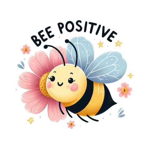 Bügelbild Bee Positive Medium
