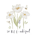 Glassticker Beeautiful Flowers Größe M