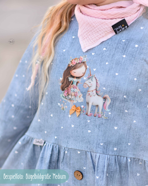 Bügelbild Einhornprinzessin MAXI
