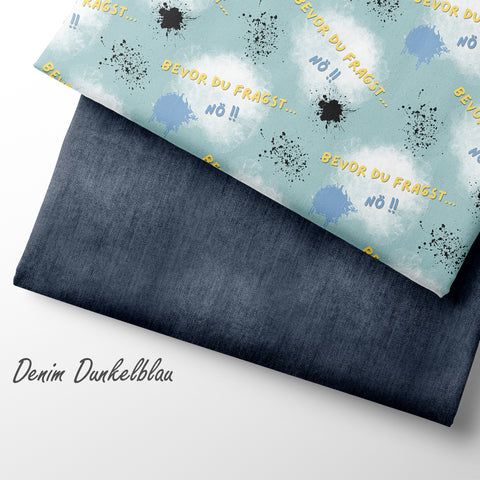 French Terry Denim Dunkelblau