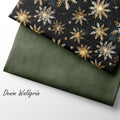 French Terry Black and Gold Flakes