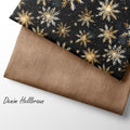 French Terry Black and Gold Flakes
