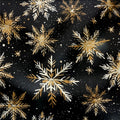 French Terry Black and Gold Flakes