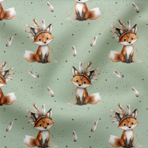 Waffelstrick Light Boho Fox Grün (Bio) VORBESTELLUNG