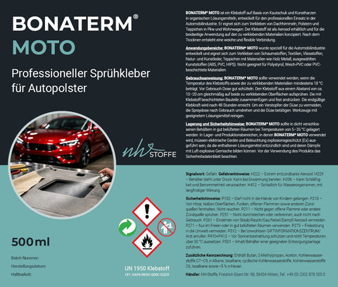 Sprühkleber BONATERM MOTO Autopolster 500 ml