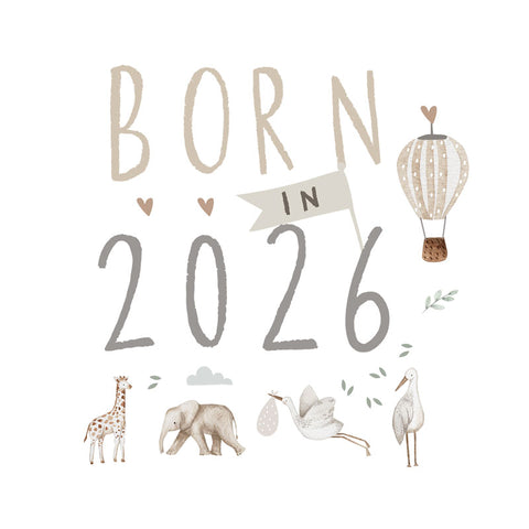 Bügelbild Born in 2026 MINI