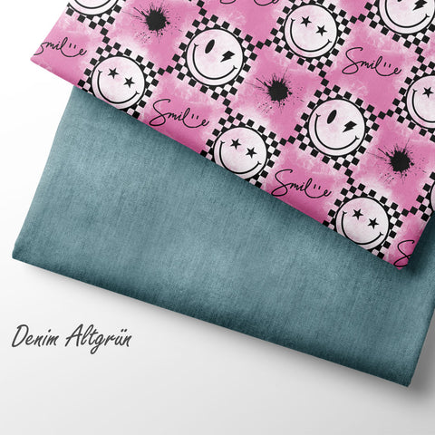 French Terry Denim Altgrün (Bio)