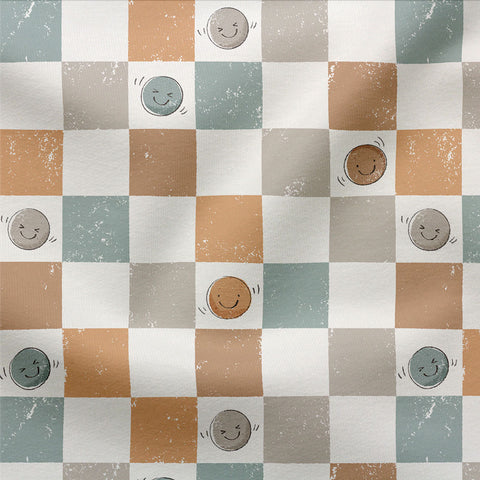 French Terry Checks and Smileys 2853 (Bio)