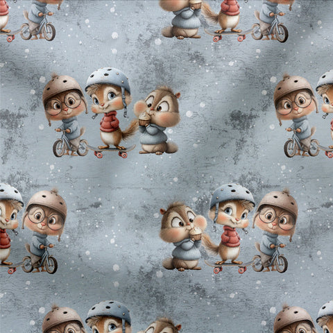 French Terry Chipmunk Crew Blau 3260 (Bio)