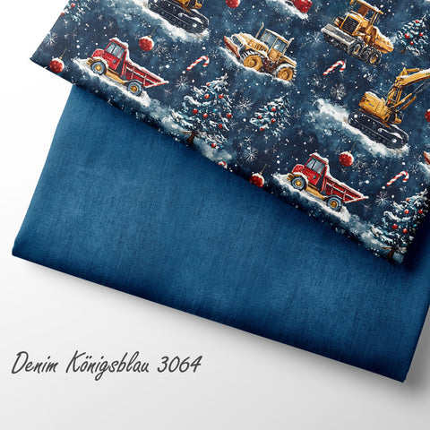 French Terry Denim Königsblau 3064 (Bio) VORBESTELLUNG