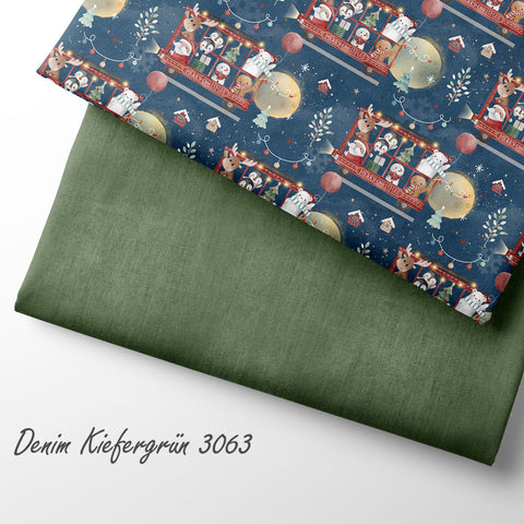 French Terry Christmas Tour Blau 3006 (Bio) VORBESTELLUNG
