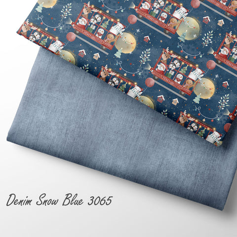 French Terry Christmas Tour Blau 3006 (Bio) VORBESTELLUNG
