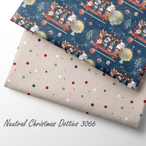 French Terry Neutral Christmas Dotties 3066 (Bio) VORBESTELLUNG