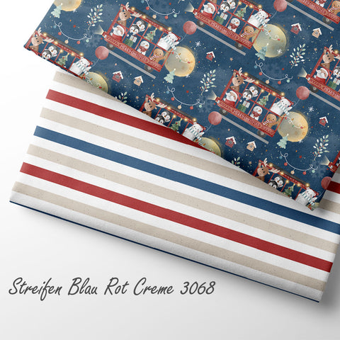 French Terry Christmas Tour Blau 3006 (Bio) VORBESTELLUNG