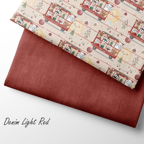 French Terry Denim Light Red (Bio) VORBESTELLUNG