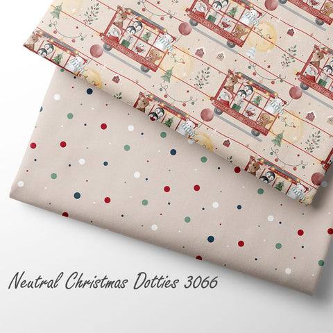 French Terry Neutral Christmas Dotties 3066 (Bio) VORBESTELLUNG